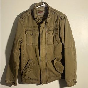 Levi’s Distressed Tan Bomber Jacket